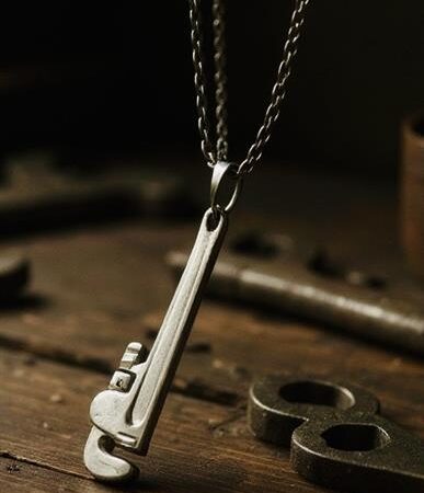 2” .999 silver pipe wrench cross pendant only